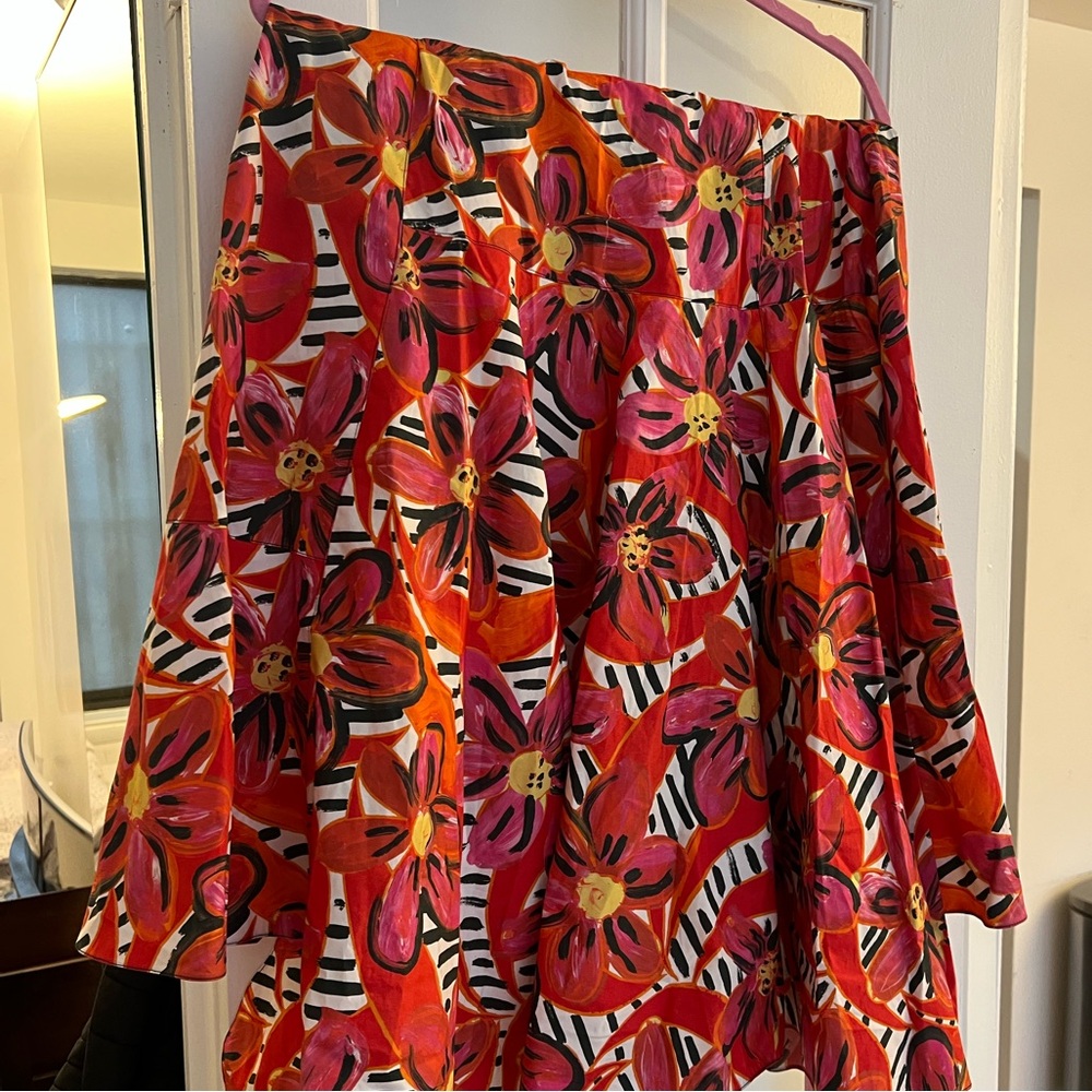 Marni Asymmetrical Skirt in Vibrant Pink and Red - Picture 8 of 10